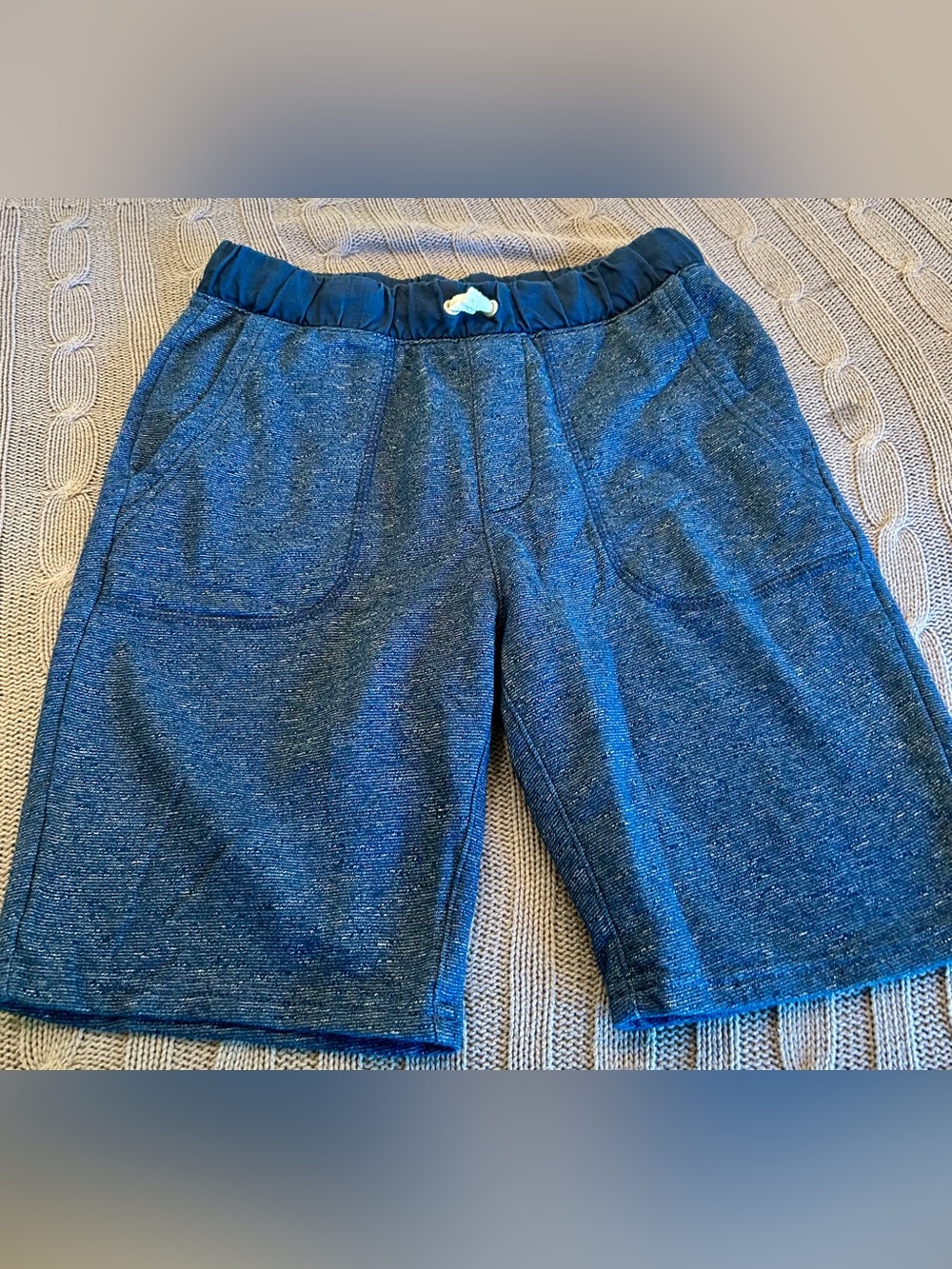 Old Navy Boys' Heathered Navy Pull-On Shorts 14/16